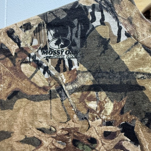 Vintage Jerzees Outdoors Size XL T-Shirt Mossy Oak Camo Pocket Tee Short Sleeve - Picture 3 of 5